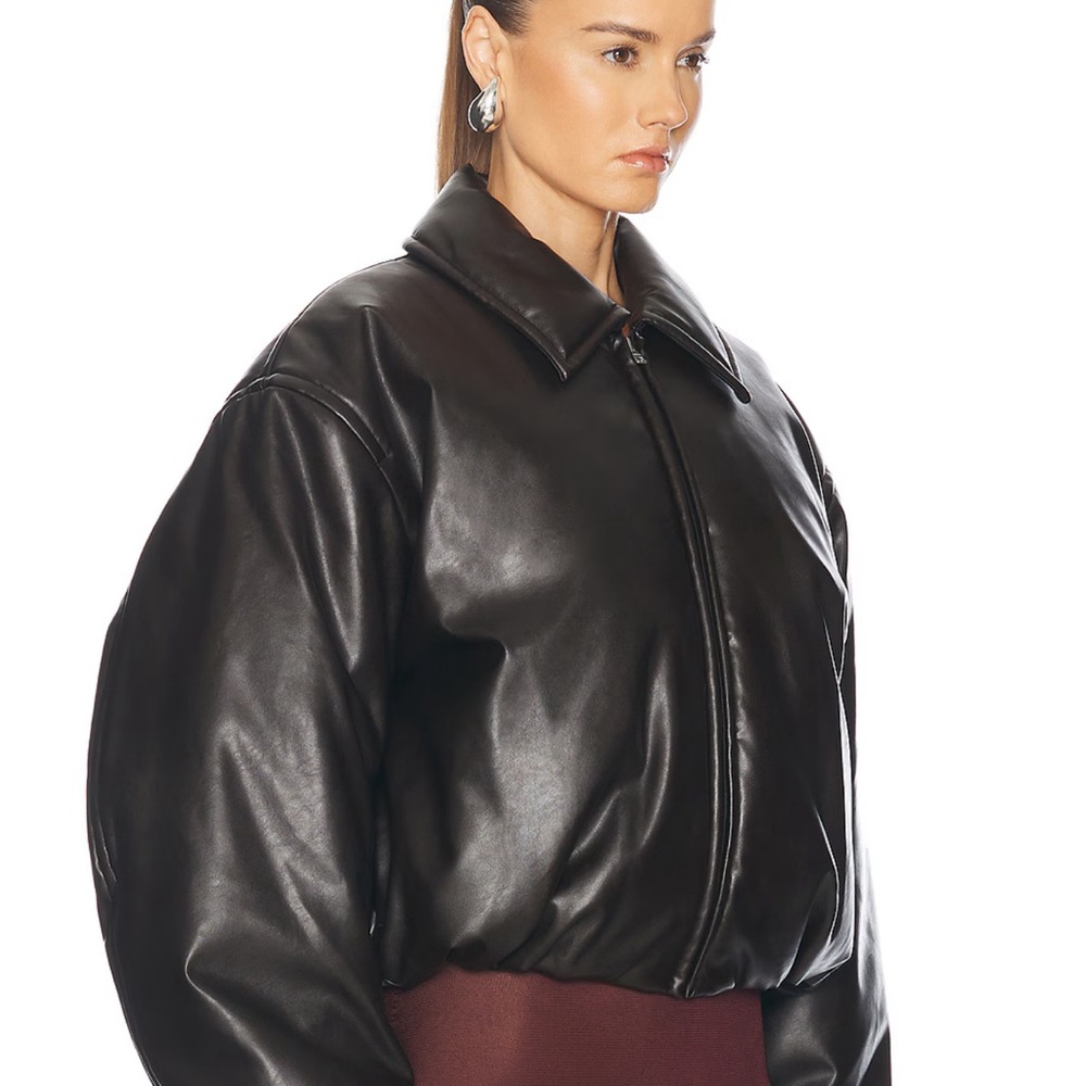 VILET vegan leather puff jacket , Acne Studios  style , new
